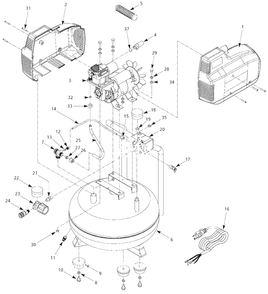 Part Location Diagram of HM004900AV Campbell Hausfeld Tnk Gauge Bk Mnt1/8 0-250Psi